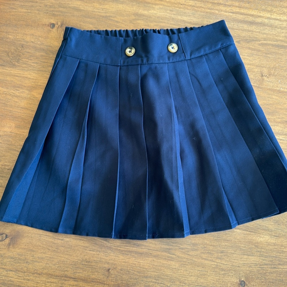 French toast, girls pleated skirt
